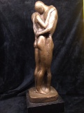 Contemporary Plaster Sculpture-Intimate Couple