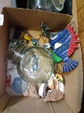 BL-Country Store Style Glass Storage Jar and Seashells