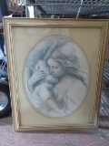 Framed and Matted Print-A Mama's Love