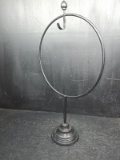 Large Wrought Iron Round Gong Display Stand