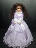 Porcelain Parasol Doll-Mis Quince Anos-Lavender Lace Dress