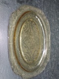Vintage Amber Depression Oval Platter