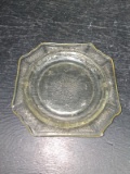 Vintage Green Depression Vaseline Dish