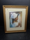 Framed and Matted Print-Sweet Girl