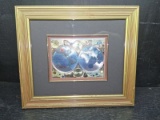 Framed and Matted Foil Art-Old World Earth