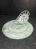 Cast Aluminum Sundial with Patina