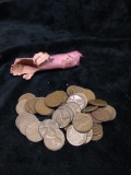 Coin-(52) 1956 D Pennies