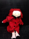 Vintage Madeline Plush Doll- Red Coat