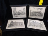 Collection 4 Framed Prints -Pres Homes by Scott Kiefer
