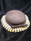 Vintage Ladies Hat-Chante Brown Top Hat