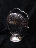 Silver Plate Folding 3 Tier Serving Rack
