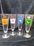 Collection 4 NFL Advertising Stemmed Glasses