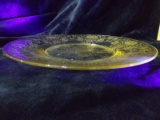 Vintage Yellow Depression Florentine Plate