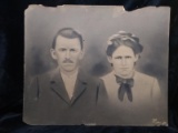 Antique B&W Portrait -Man & Woman
