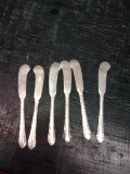 (6) Sterling Silver Butter Knives 24.7 grams each (x6)