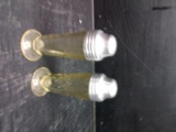 Pair Yellow Depression Glass S&P Shakers