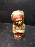 Ceramic Indian Chief Planter
