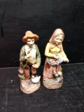 Pair Homco Porcelain Farmer and Mrs