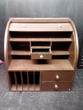 Tabletop Style Roll Top Letter Writing Cabinet