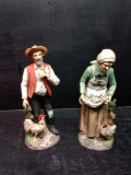 Pair Homeco Chicken Farmer and Wife