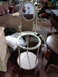 Painted Wash Bowl Stand with Mirror