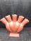 Painted Ceramic Finger Vase