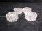 Collection 4 Vintage Diamond Point Master Salts with 2 Spoons