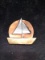 Jewelry-Hand Crafted Copper with Silver & Gold Tone Sailboat Pin