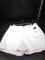 Clothing-Harley Davidson White Jean Fringe Leg Shorts Size  12