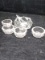 Vintage 8 pc Set Master Salts, Individual Salts and Spoons