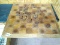 Vintage Wooden Checkerboard with Wooden Pieces