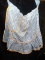 Vintage Apron-Yellow Trim Blue Background