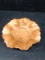 Vintage Ceramic Ruffled Edge Pedestal Dish