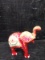 Elephant Home Decor-Red Ceramic with Sequin Parade Decorations