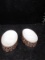 Pair Decorative Ceramic Soap Dishes