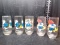 Collection 5 Novelty Smurf Collector Glasses