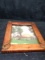 Framed Watercolor-The Hay Barn with Horseshoe Decorated Frame