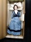 Porcelain Doll-Franklin Heirloom -Blue Gingham Dress
