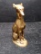 Solid Brass Dog Figure-Sitting Doberman