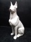 Ceramic Doberman Pinscher Dog Figure-Sitting