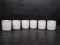 Collection 6 White with Gold Rim Sake Cups Marked Italy