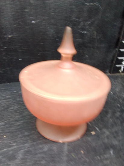 Vintage Pink Satin Candy Dish