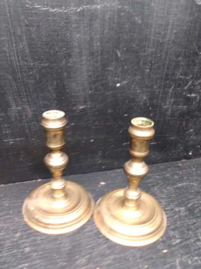 Pair Brass Candlesticks