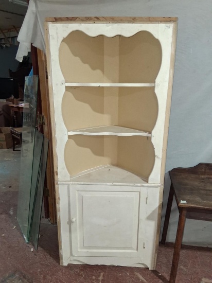 Antique Painted Pine Corner Cabinet