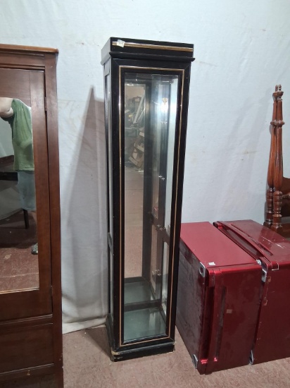Black Lacquered Laminate Display Case (no shelves)