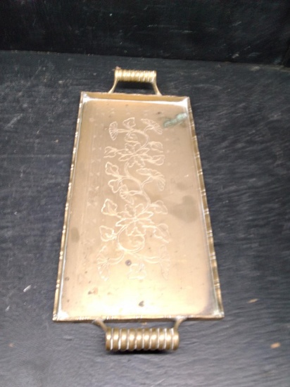 Brass Double Handle Serving Tray