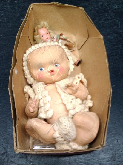 Vintage Rubber Doll & Porcelain Doll