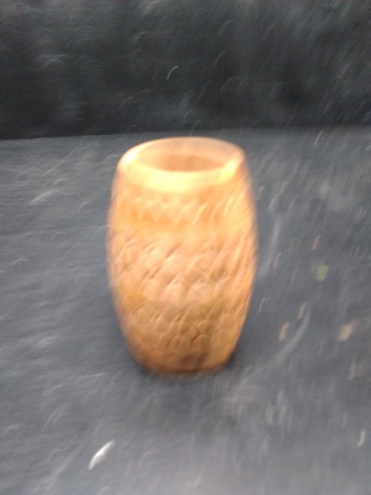 Hand Carved Wooden Native American Style Toothpick Holder