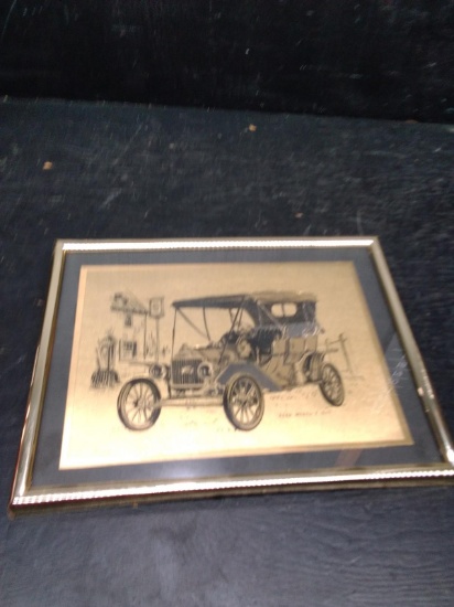 Framed Foil Print-Ford Model T 1915