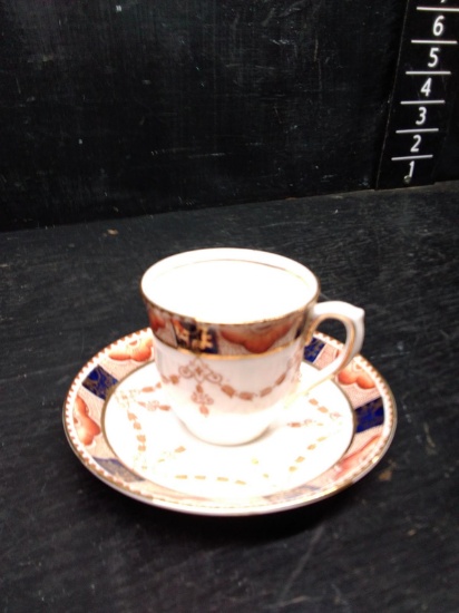 Vintage Hand painted Colclough China Cup & Saucer with Stand